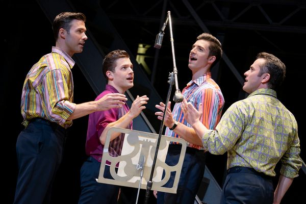 MICHAEL MILTON, JON HACKER, ERIC CHAMBLISS AND COREY GREENAN | PHOTO: JOAN MARCUS Photo