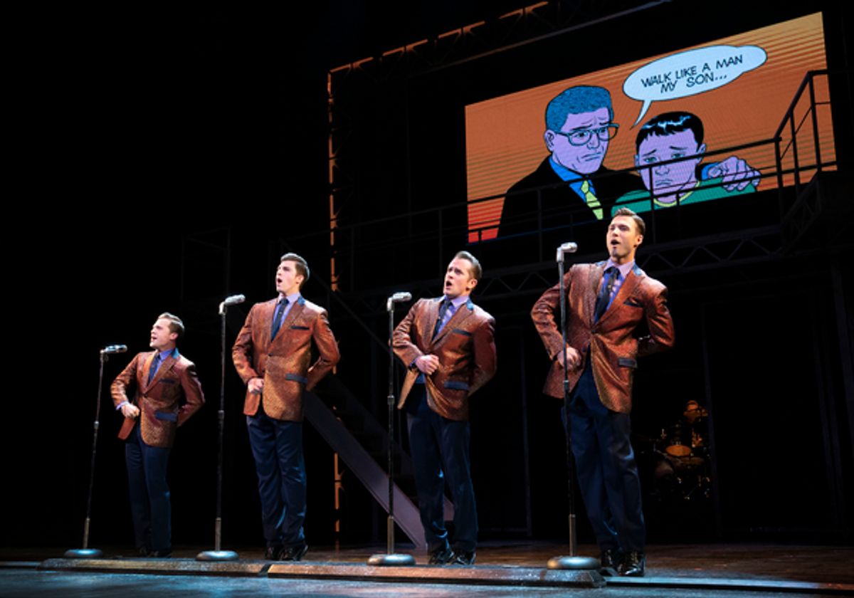 JON HACKER, ERIC CHAMBLISS, COREY GREENAN AND MICHAEL MILTON | PHOTO: JOAN MARCUS at 