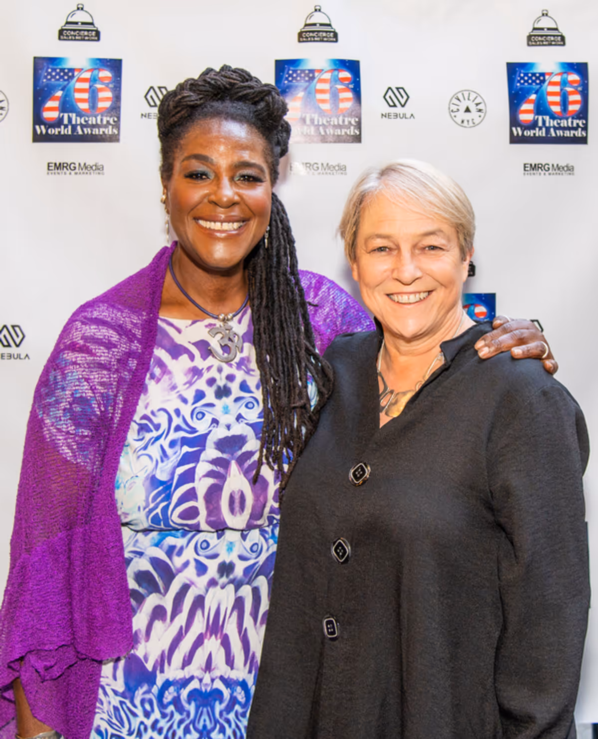Sharon D. Clarke with her wife Susie McKenna at 