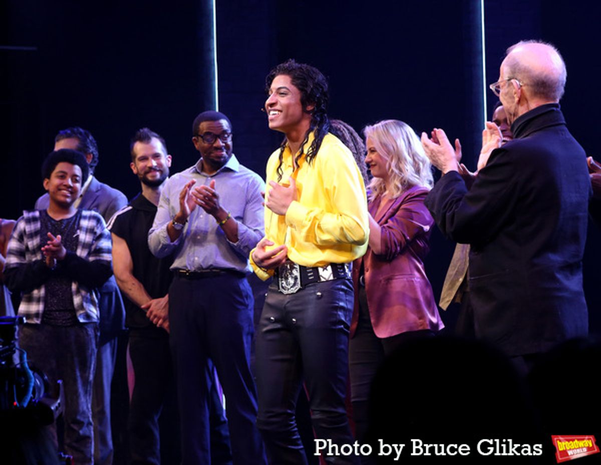 Myles Frost, Joel Grey and the cast at 