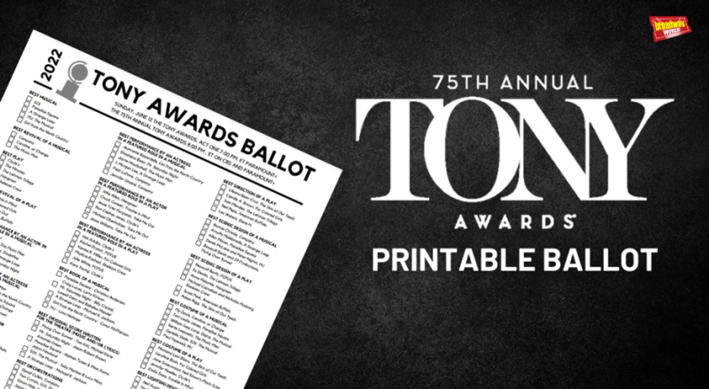 Download BroadwayWorld's Printable Ballot for the Tony Awards  Image