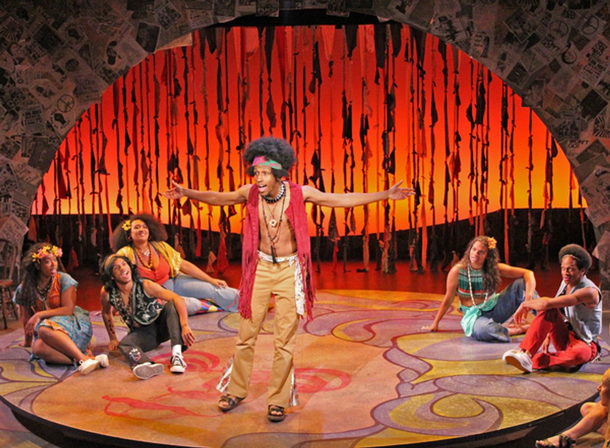 Jerome Stephen Manning and the cast of HAIR at 