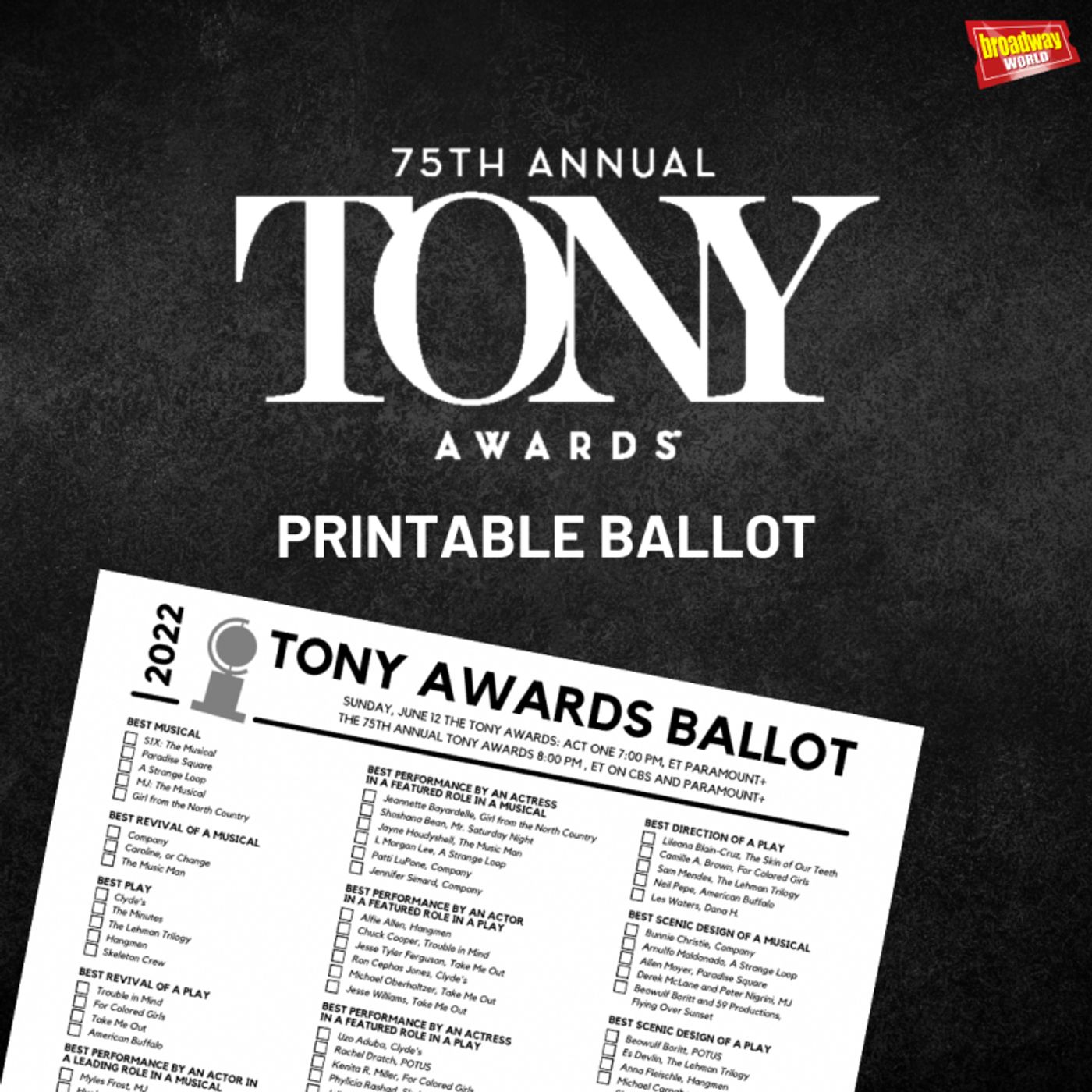 How/When/Where to Watch the 2022 Tony Awards and Other Questions Answered!  Image