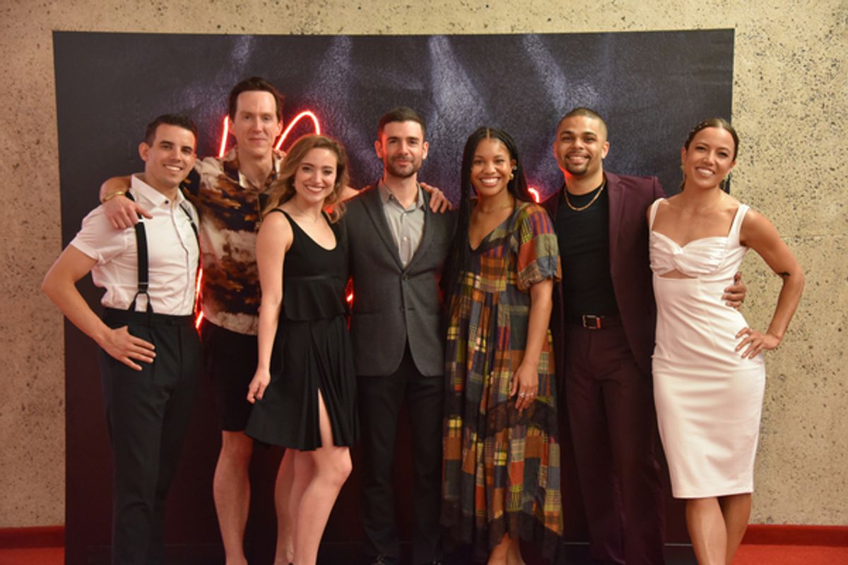The cast at Photos: Inside Opening Night of the World Premiere of NOIR Starring Christy Altomare, Adam Kantor & Morgan Marcell