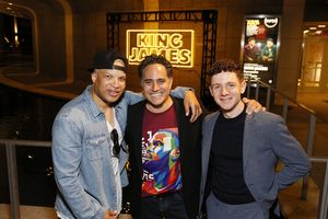 Glenn Davis, playwright Rajiv Joseph and cast member Chris Perfetti @ BroadwayWorld Glenn Davis, playwright Rajiv Joseph and cast member Chris Perfetti Photo