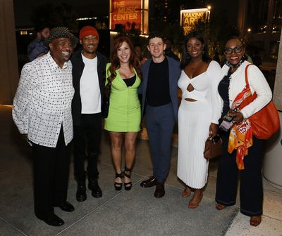 From left, actors William Stanford Davis, Tyler James Williams, Lisa Ann Walter, cast Photo