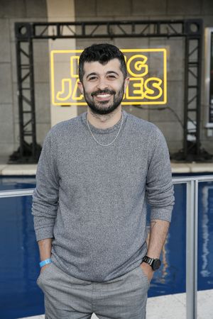 Actor Behzad Dabu arrives before the opening night performance of ?King James? at Center Theatre Group/Mark Taper Forum on June 8, 2022, in Los Angeles, California. (Photo by Ryan Miller/Capture Imag @ BroadwayWorld Actor Behzad Dabu arrives before the opening night performance of ?King James? at Cen Photo