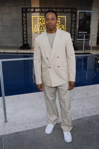 Company member Dante Alexander arrives before the opening night performance of ?King  Photo