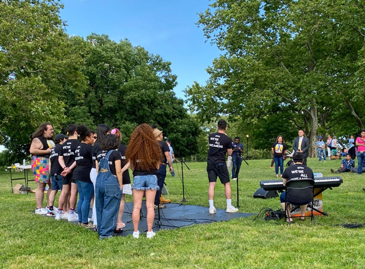 Company members at Photos: Inside ¡AMERICANO! the Musical in the Park, a Celebration of National Immigrant Heritage Month