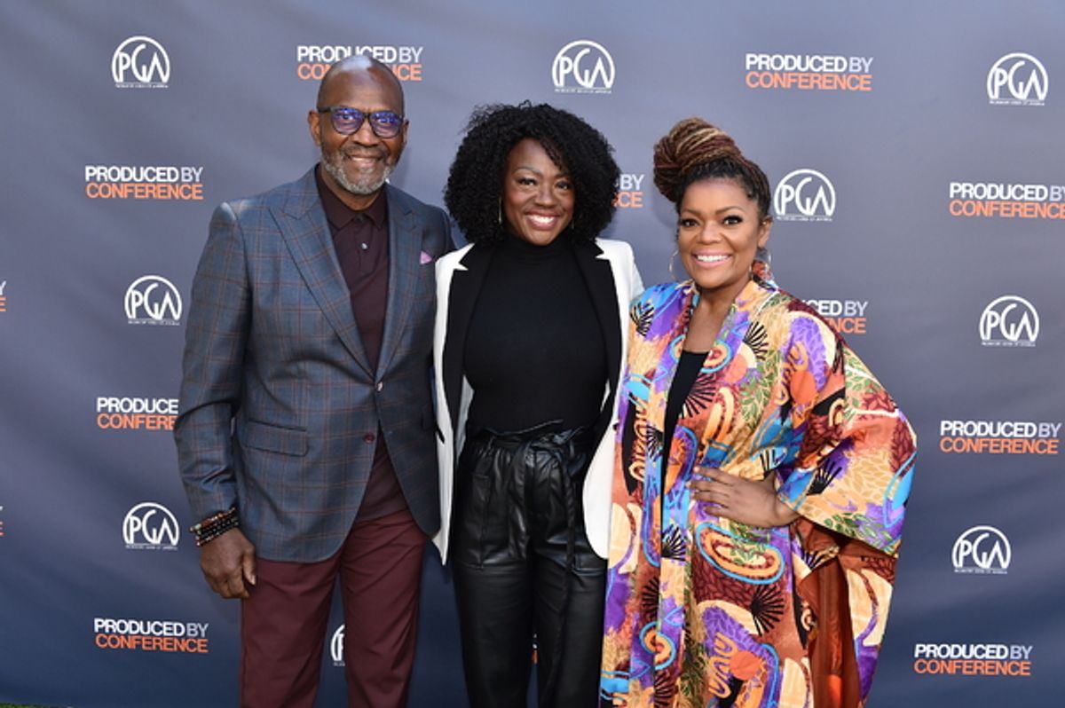 From left, Julius Tennon, Viola Davis and Yvette Nicole Brown  at 