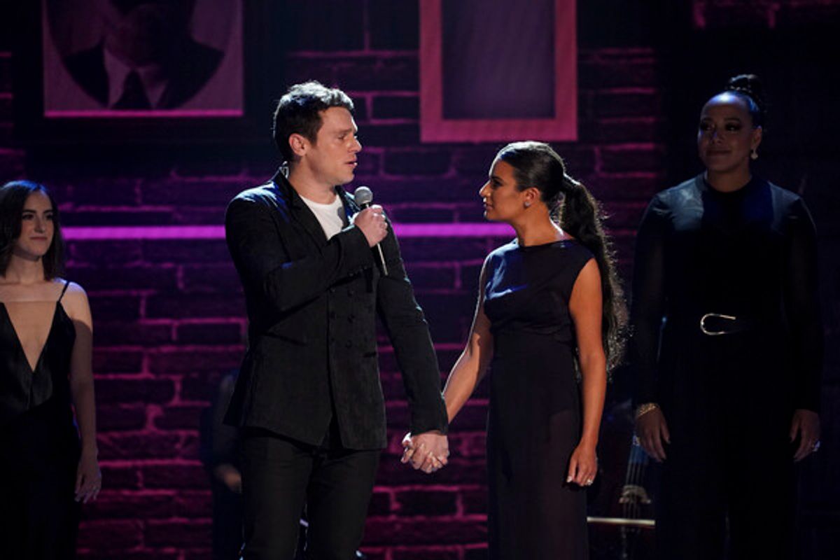 The original cast of Spring Awakening at THE 75TH ANNUAL TONY AWARDS, live from Radio City Music Hall in New York City, Sunday, June 12 on the CBS Television Network. Emmy Award winners Darren Criss and Julianne Hough co-host THE TONY AWARDS: ACT ONE, an hour of exclusive content streaming live only on Paramount+, followed by Academy Award winner and Tony Award nominee Ariana DeBose hosting THE 75TH ANNUAL TONY AWARDS.  Photo: Mary Kouw/CBS ©2022 CBS Broadcasting, Inc. All Rights Reserved  at 