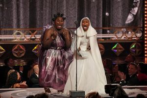 Danielle Brooks and Cynthia Erivo at THE 75TH ANNUAL TONY AWARDS, live from Radio Cit Photo