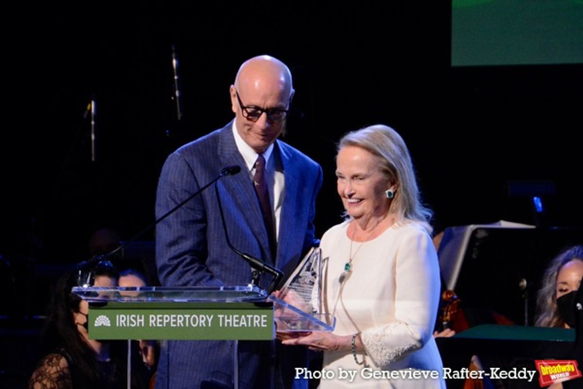 Dan Barry and Visionary Leadership Award Recipient Loretta Brennan Glucksman at Photos: Inside the Irish Repertory Theatre Gala Concert