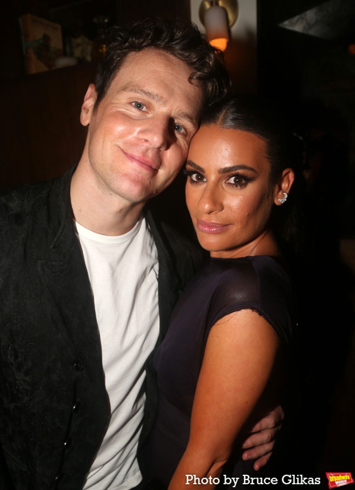 Jonathan Groff and Lea Michele  at 