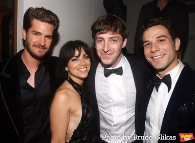 Andrew Garfield, Krysta Rodriguez, Alex Edelman and Skylar Astin  Photo