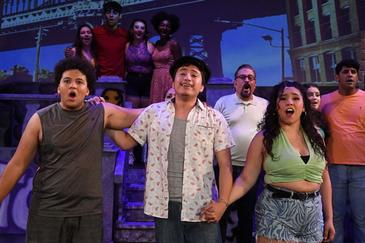Landry Beckley, Efren Parades, Leslie Navarro and the Company of In The Heights at Photos: First Look at IN THE HEIGHTS at The Grand Prairie Arts Council