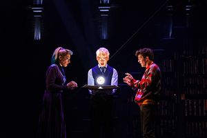 Sara Farb as Delphi Diggory, Thomas Mitchell Barnet as Scorpius Malfoy and Luke Kimball as Albus Potter @ BroadwayWorld Sara Farb as Delphi Diggory, Thomas Mitchell Barnet as Scorpius Malfoy and Luke Kimba Photo