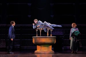 Trevor White as Harry Potter, Katie Ryerson as Moaning Myrtle and Trish Lindstrom as Ginny Potter @ BroadwayWorld Trevor White as Harry Potter, Katie Ryerson as Moaning Myrtle and Trish Lindstrom as Photo