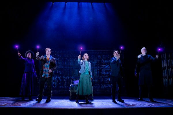 Sarah Afful as Hermione Granger, Gregory Prest as Ron Weasley, Trish Lindstrom as Gin Photo