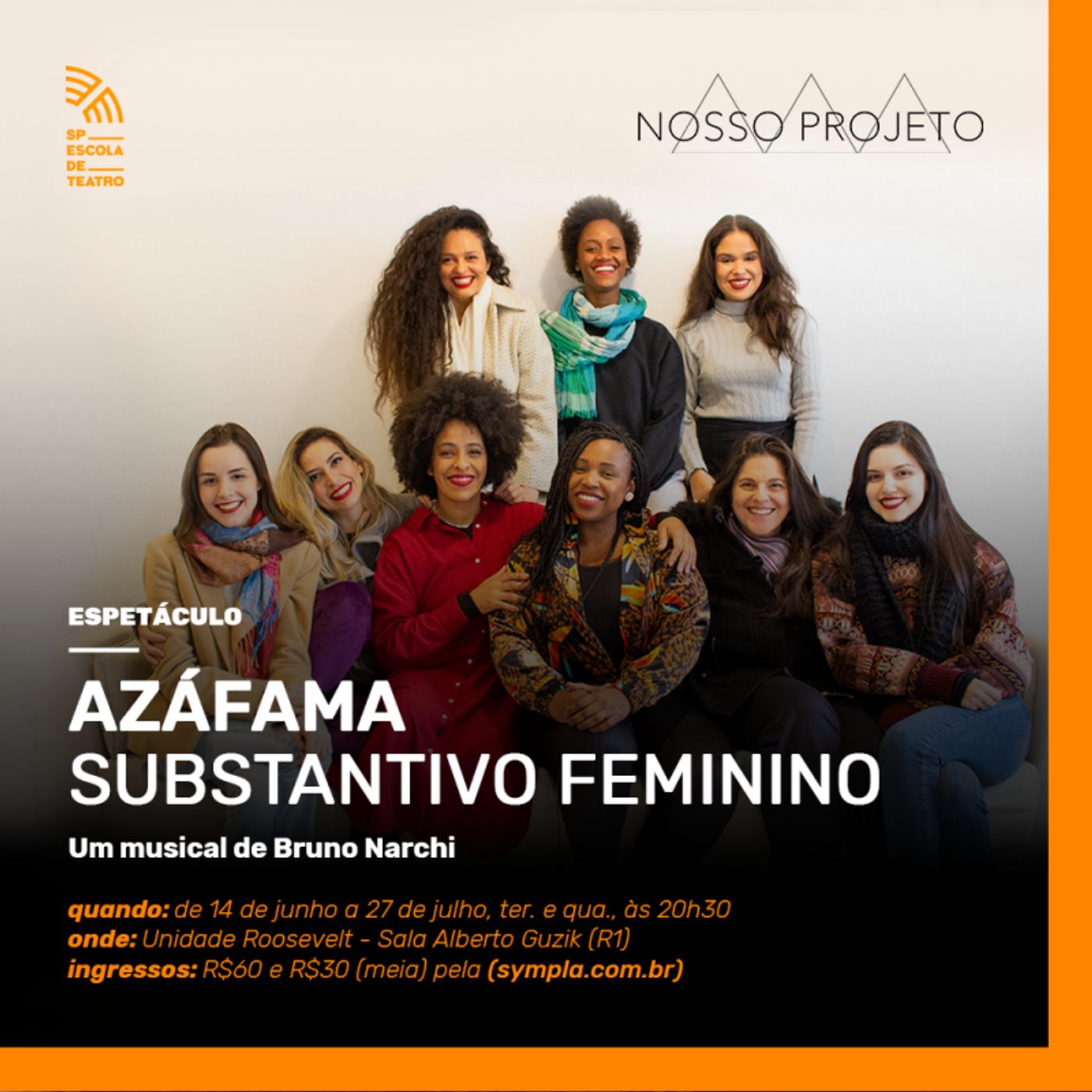 Proposing Discussions About the Feminine Being AZAFAMA Premiere at SP Escola de Teatro  Image