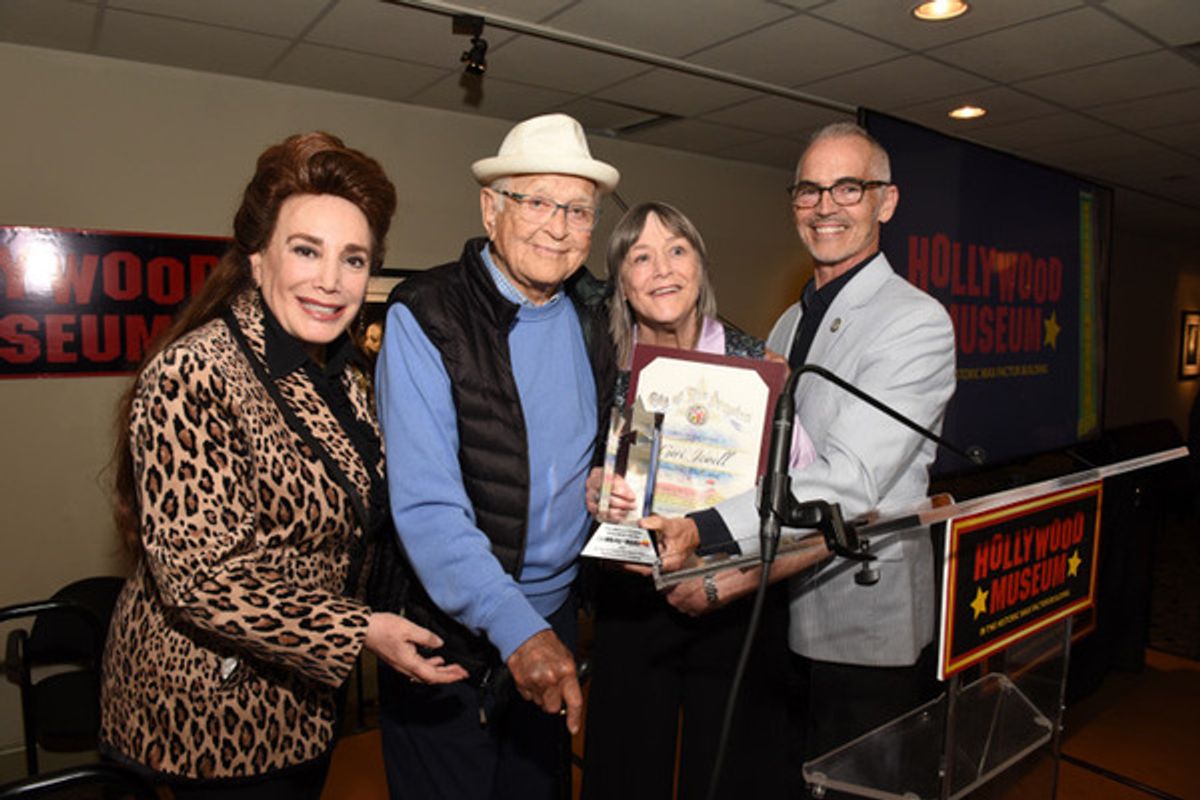 Donelle Dadigan, Norman Lear, Geri Jewell and Mitch O'Farrell at 