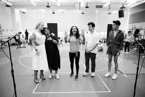 Betsy Wolfe, Melanie La Barrie, Lorna Courtney, Philippe Arroyo and Justin David Sull Photo