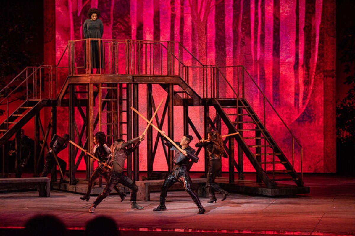 The company at Exclusive: First Look at Shereen Pimentel, Robert Petkoff & More in The Muny's CAMELOT