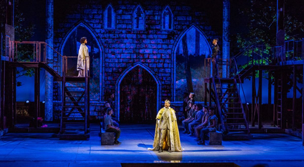 The company at Exclusive: First Look at Shereen Pimentel, Robert Petkoff & More in The Muny's CAMELOT