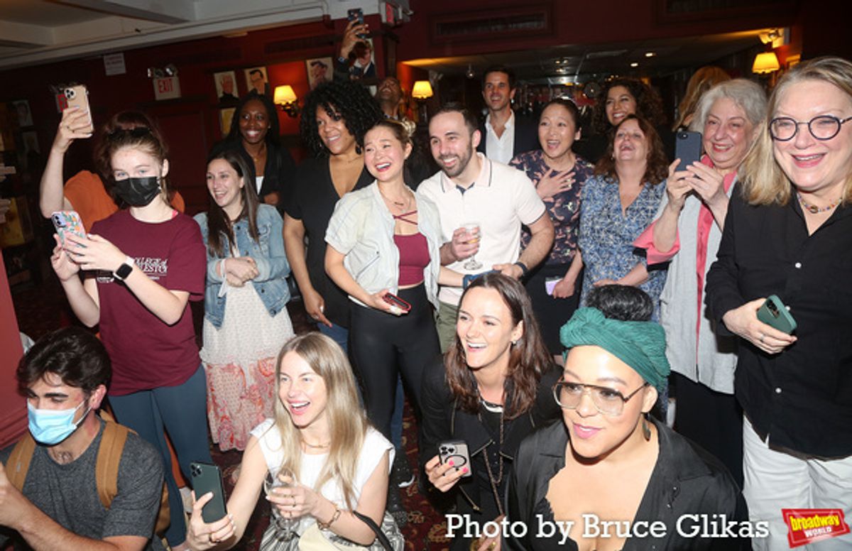 Guests cheering Julie White on  at 