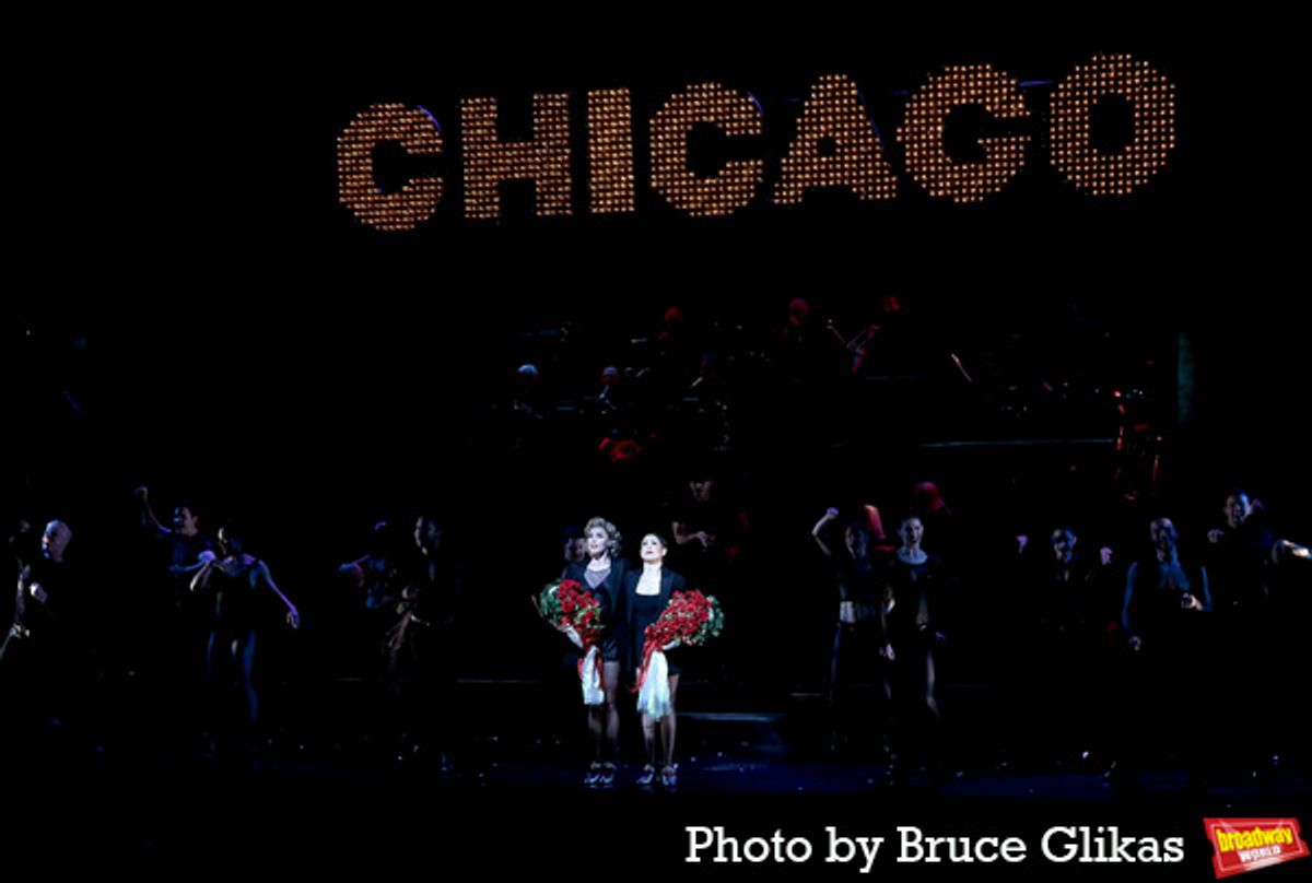 Emma Pittman and Bianca Marroquín at Photos: CHICAGO Celebrates 10,000 Performances on Broadway