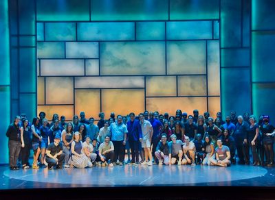 Ralph Macchio with the cast and crew of THE KARATE KID - THE MUSICAL Photo