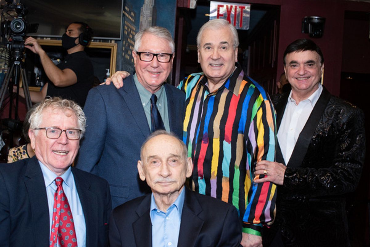 Harvey''s brother Terry Hohnecker, Lee Roy Reams, Lawrence Leritz, seated original film dancers West Side Story''s David Bean, Bert Michaels at 