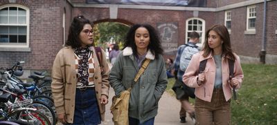 Belissa Escobedo as Izzy, Whitney Peak as Becca, and Lilia Buckingham as Cassie Photo