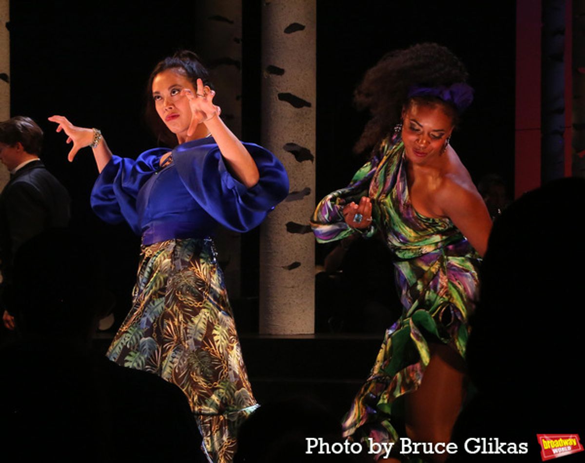 Brooke Ishibashi as 'Florinda' and Ta’Nika Gibson as 'Lucinda'  at 