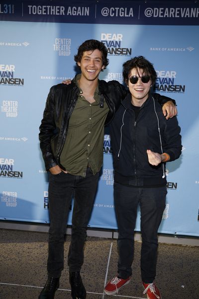 From left, actors Matt Cornett and Anthony Turpel arrive for the opening night perfor Photo