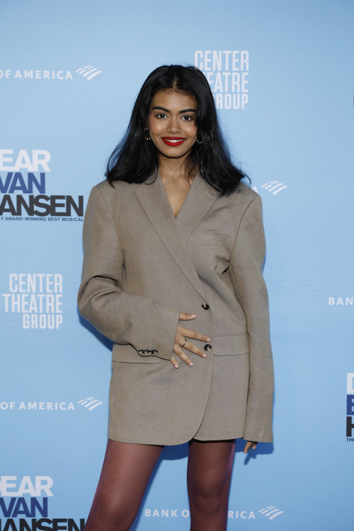Actor Megan Suri arrives for the opening night performance (Photo by Reza Allah-Bakhshi/Capture Imaging) at Photos: First Look At The Opening Night Performance Of DEAR EVAN HANSEN At Center Theatre Group/Ahmanson Theatre