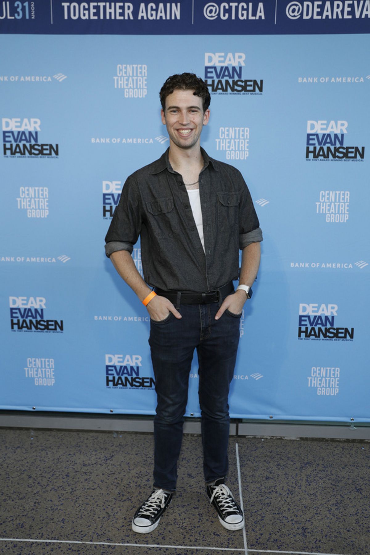 Actor Jack Cleary arrives for the opening night performance (Photo by Reza Allah-Bakhshi/Capture Imaging) at Photos: First Look At The Opening Night Performance Of DEAR EVAN HANSEN At Center Theatre Group/Ahmanson Theatre