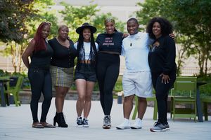 Cast; (from left to right) Donna Glaesener, Shanique Holly-Hill, Alayna Miller, TaNisha Fordham, Rahbert Britt, Shari Piontkowskie @ BroadwayWorld Cast; (from left to right) Donna Glaesener, Shanique Holly-Hill, Alayna Miller, TaNi Photo