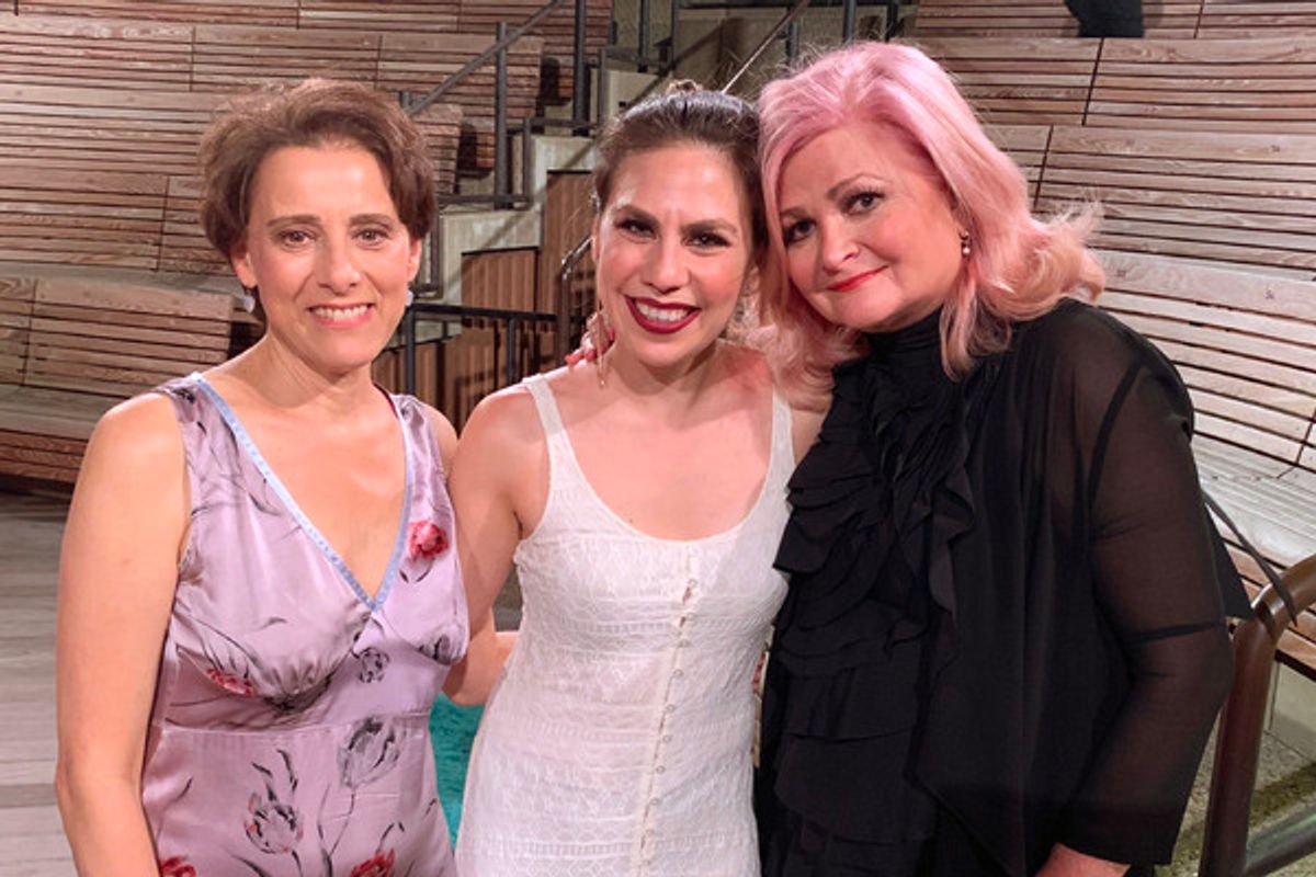 Judy Kuhn, Indra Palomo and Faith Prince  at 