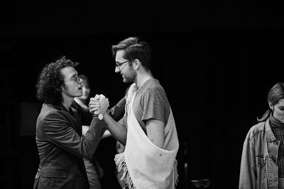 Austyn Myers (Yitskhok Rudashevski) & Ian Dembek (Male Ensemble) Photo