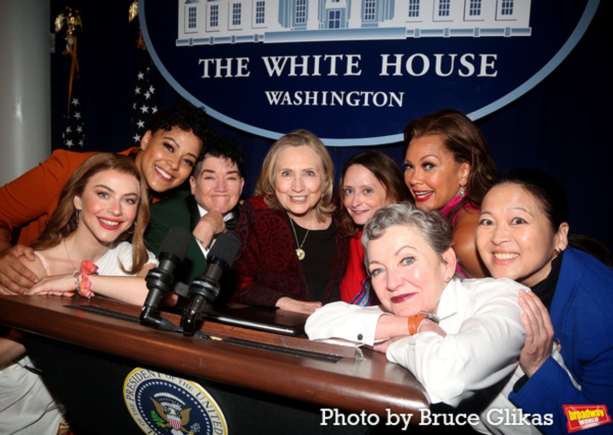 Julianne Hough, Lilli Cooper, Lea DeLaria, Hillary Clinton, Rachel Dratch, Julie White, Vanessa Williams and Suzy Nakamura at 