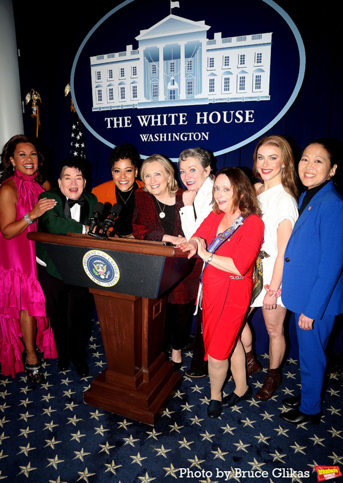 Vanessa Williams, Lea DeLaria, Lilli Cooper, Hillary Clinton, Julie White, Rachel Dratch, Julianne Hough and Suzy Nakamura  at 