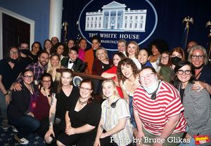 Hillary Clinton poses with the cast, crew and company @ BroadwayWorld Hillary Clinton poses with the cast, crew and company Photo
