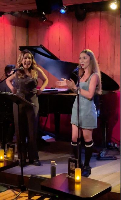 Eliza Kingsbury and Mikayla Petrilla singing STAND BACK by Stevie Nicks at THE VIOLET Photo