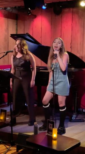 Eliza Kingsbury and Mikayla Petrilla singing STAND BACK by Stevie Nicks at THE VIOLET Photo