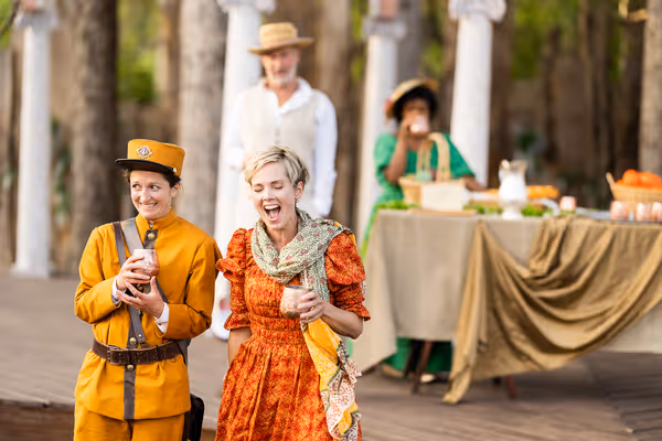 Caroline Calkins and Tamara Hickey 2022, Much Ado About Nothing, Shakespeare & Compan Photo