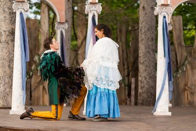 Gregory Boover and Gina Fonseca 2022, Much Ado About Nothing, Shakespeare & Company Photo