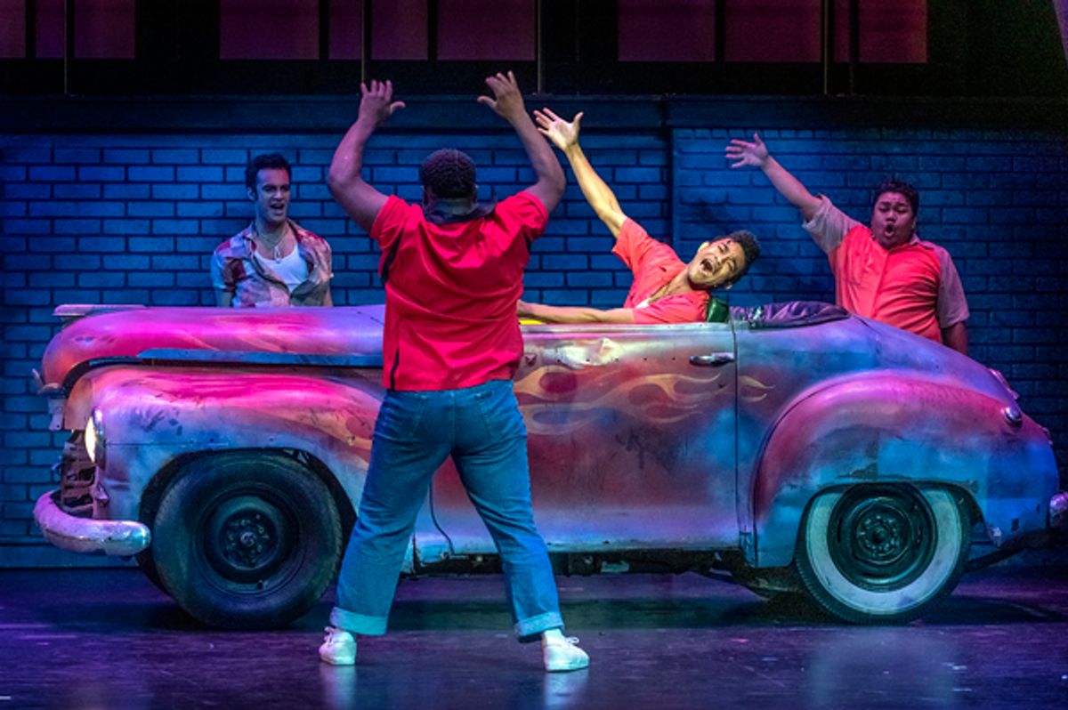 The CAST of GREASE at 