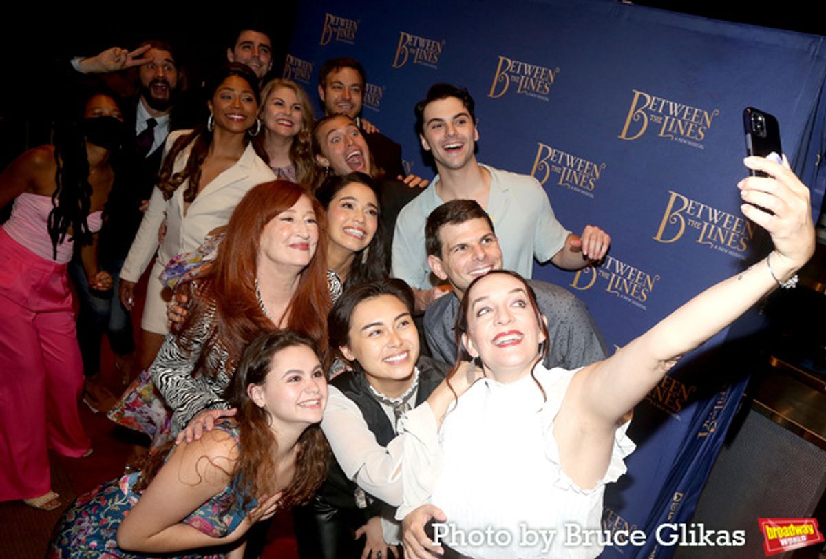 The Cast of Between The Lines takes a selfie at Photos: Inside Opening Night of BETWEEN THE LINES Off-Broadway