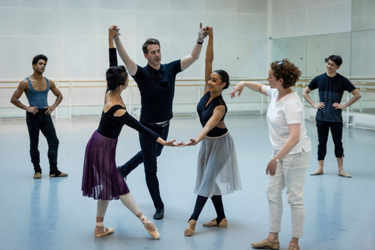 Nehemiah Kish (Artistic Director) Elena Glurjidze AAssistant Artistic Director) and dancers Marcelino Samb , Yuhui Choe, Marianna Tsembenhoi and Daich at Photos: Get a Behind The Scenes Look At NUREYEV LEGEND AND LEGACY
